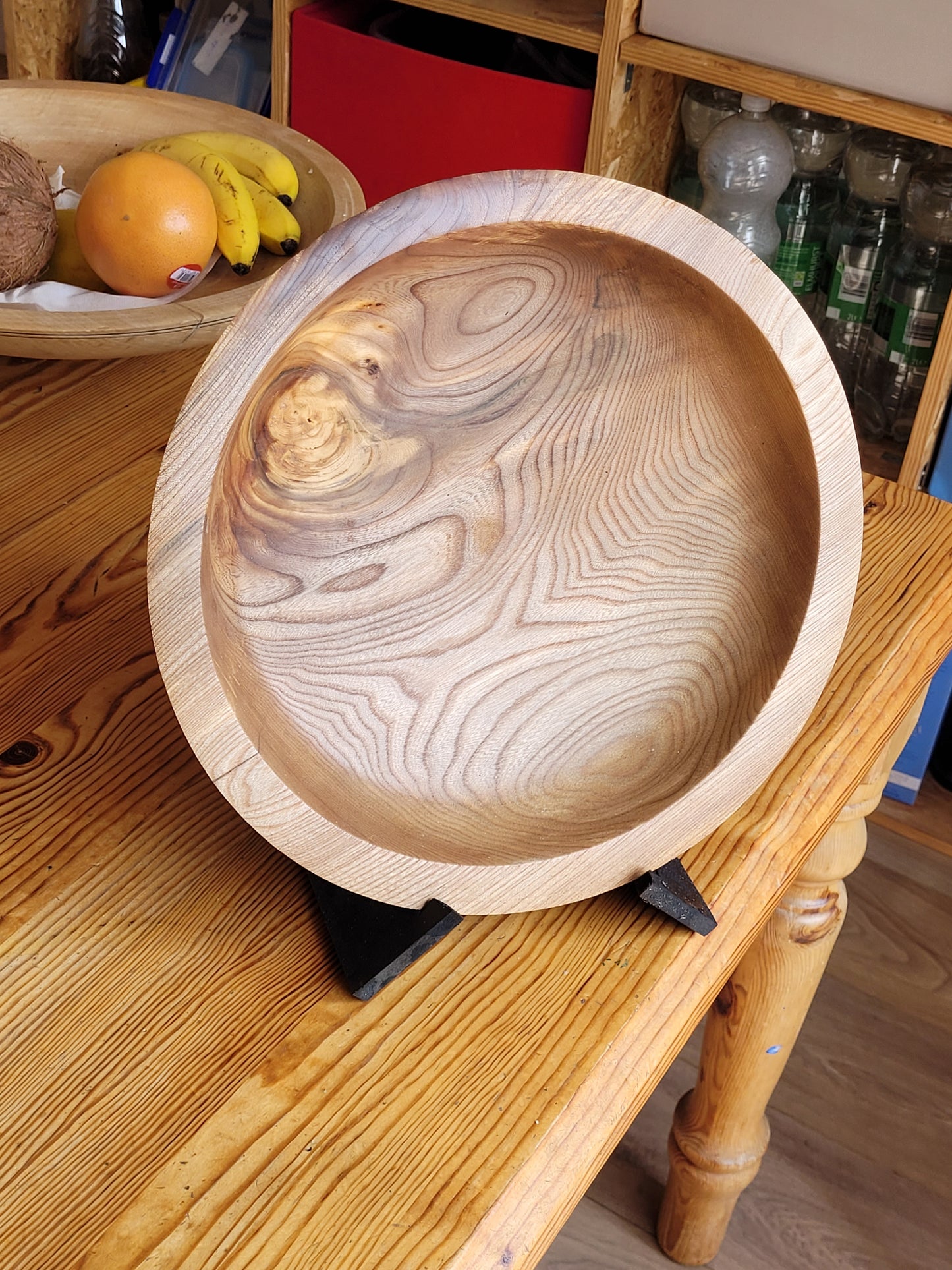 Elegant large polished Elm Bowl / Charger